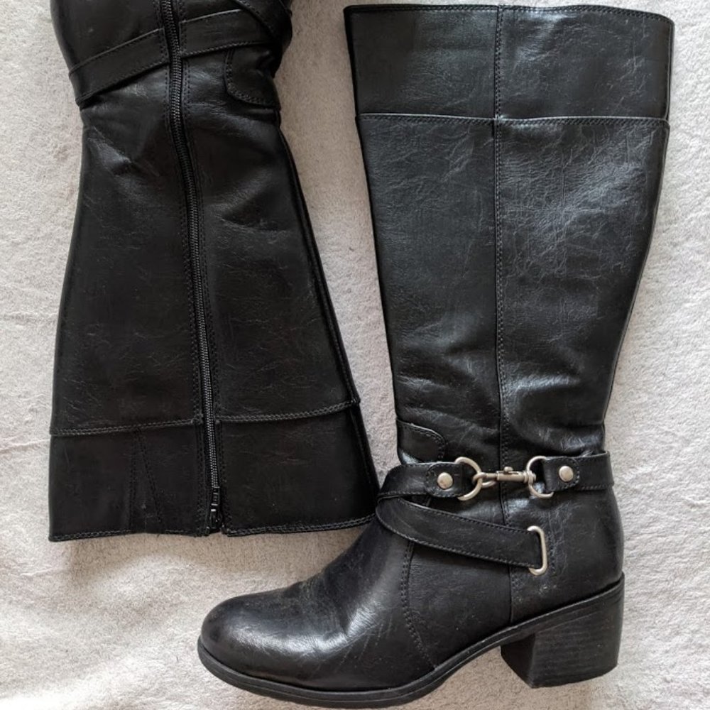 Naturalizer Wriley Black 9 Wide Shaft Boots